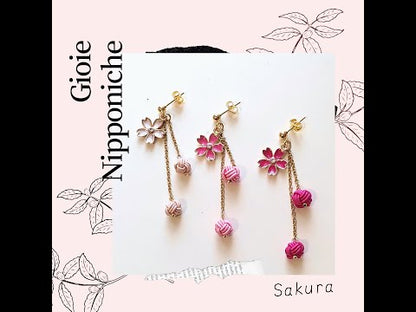 ピアス "玉結び・桜" Orecchini "Tama-musubi・Sakura"